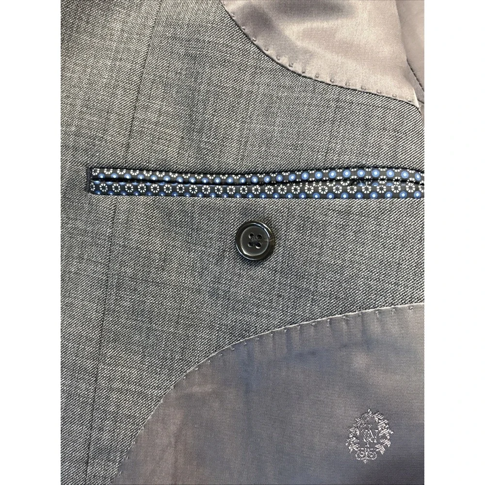 Lauren Ralph Lauren 100% Wool Blend Single Breast Sports Jacket Mens‎ 48 L Gray